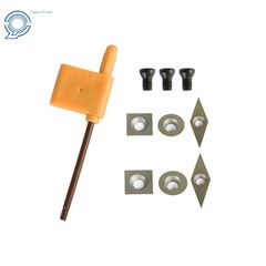 3 Piece Set Carbide Woodturning Tool Mini Size Diamond Shape Round & Square Tool