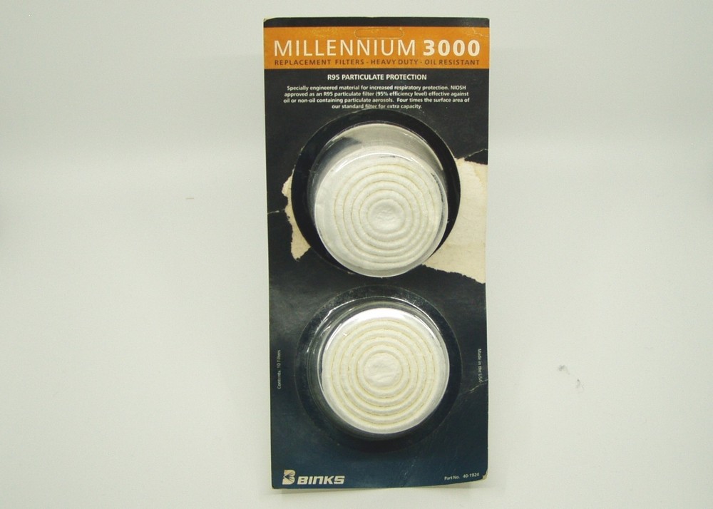 Binks 40-1924 Millennium 3000 Respirator Pre-Filters (New Old Stock)