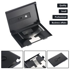 2 Pack Thumb Drive Business Card Holder Stainless Steel Slide Out Name Card Case
