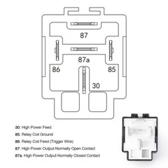 Universal 6-Piece 5-Pin SPDT 30 Amp Fuse Relay Switch Harness Kit, 14 AWG, 12V