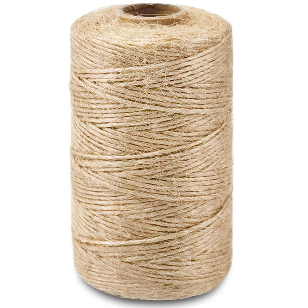 SMART&CASUAL 2mm Natural Jute Twine String * 328 Feet ( 100M ), Brown