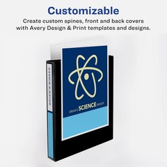Durable View 3 Ring Binder 1/2 Inch Slant Rings 1 Black Binder New