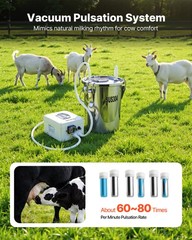 VEVOR Goat Milking Machine Goat Milker 1.8 Gal / 7 L Bucket for Cows and Goats