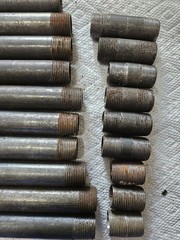 3/4″ Black Iron Pipe Nipples & Couplers Lot – 19 pcs Assorted Lengths (NPT)