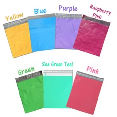 12×15.5 Pink]]Blue]Green]Purple]Yellow,Teal Poly Mailer Colored Shipping Bag NEW