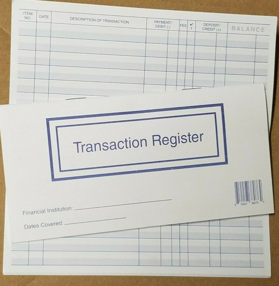 Checkbook Transaction Registers 2023 2024 2025 Calendar Check Book Register