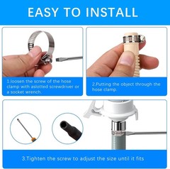 24Pcs Stainless Steel Hose Clamps Assortment Kit 1/4-2 Adjustable Set