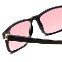 Medspex L2007 C1 Black FL41 Pink Anti-Migraine Reduce Light Sensitive Eyeglasses