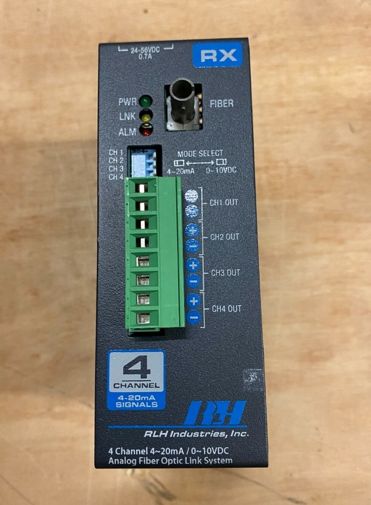 RLH Industries 4 Channel Fiber Optic Link System 420-04-1
