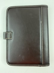 Franklin Covey Dark Brown Faux Leather Organizer Planner Binder 9″x7″ Magnetic