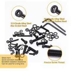 Anti-Rust Alloy Steel Screws in Black Zinc Finish
