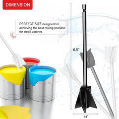 4Pc Resin Mixer Paddles for Drill Epoxy Paint Stirrer Attachment Silicone