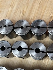 Hardinge HDB-5 drill bushings – 5/8″ OD, many sizes (loc:A2)