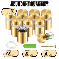 8 Sets Standoff Screws Stainless Steel Advertising Standoff Mount Metal Hardware