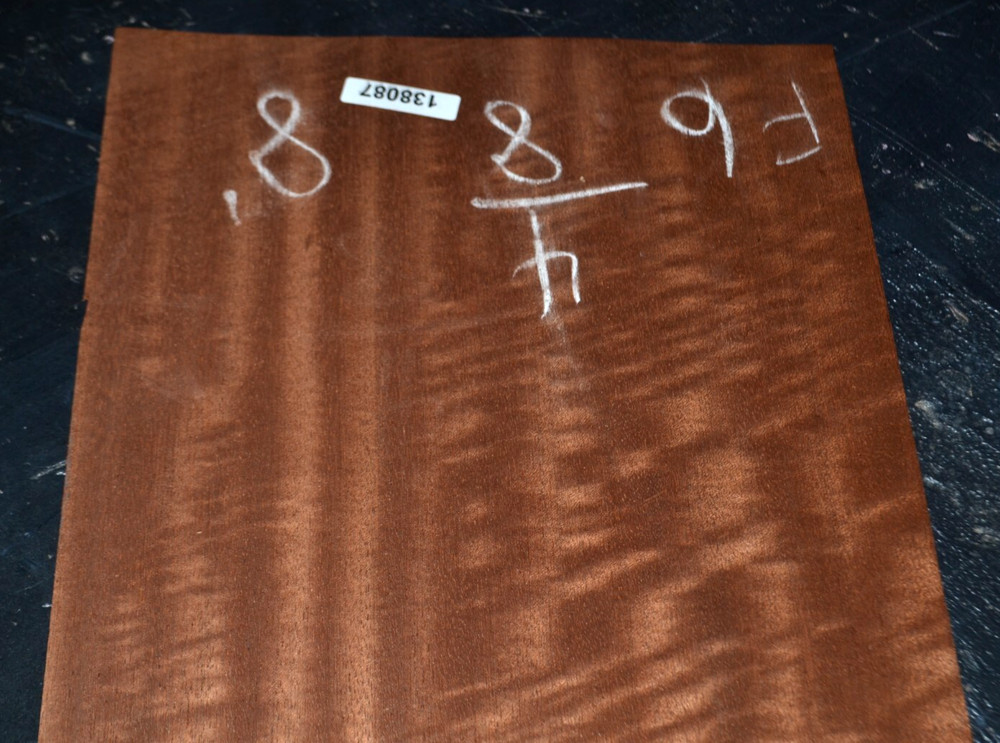 Mahogany Raw Wood Veneer Sheet 11 x 38 inches 1/42nd BLEMISHED 4669-79