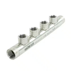3/4 In. X 3/4 In. X (4) 1/2 In. CSST FIPT Stainless Steel Manifold