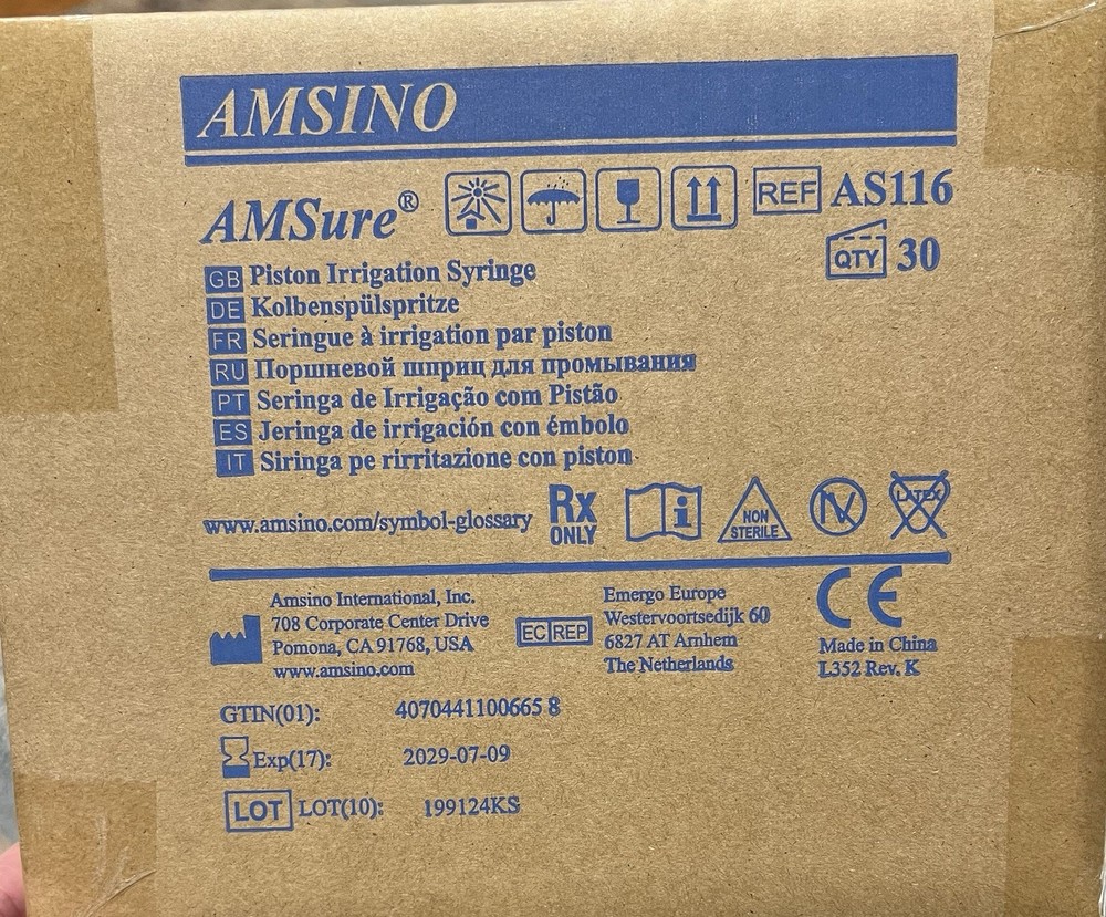 60 ml Piston Syringes-Case