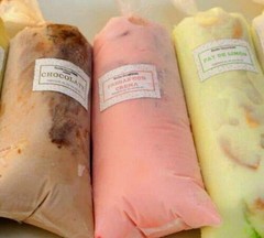 100 Disposable ICE POP BAG for Frozen Treats, Large, pink, white, red
