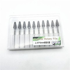10X Dental Lab Polishing Bur Drills Tungsten Steel Carbide Cutter Burs 2.35MM L6