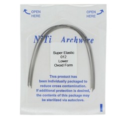 Dental Orthodontic Niti Super Elastic Arch Wires Round Rectangular Ovoid Natural