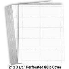 Blank Business Cards 3.5×2” Heavyweight 80lb Cardstock – 1000 Perforated Sheets