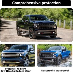 Peleus Tow Hook Covers for Chevy Silverado For 2007+, Red