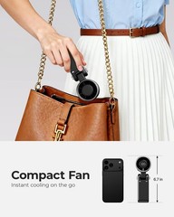 Portable Handheld Turbo Fan – 5 Gear High Speed 4000mAh Rechargeable Mini Person
