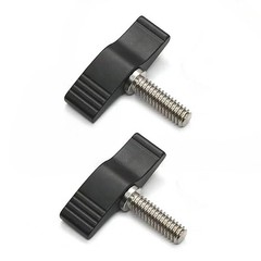 M8 Adjustable Clamping Thumb Screw Wing Knob Hand Lever Grip Bolt Al + Stainless