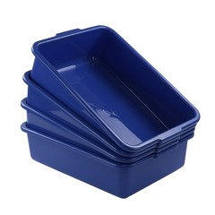 Xyskin 4-Pack Commercial Bus Tubs Box/Tote Stackable Plastic Utility 13 Liter