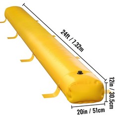 Industrial PVC Flood Barrier: 24ft L x 20in W x 12in H, Waterproof & Durable