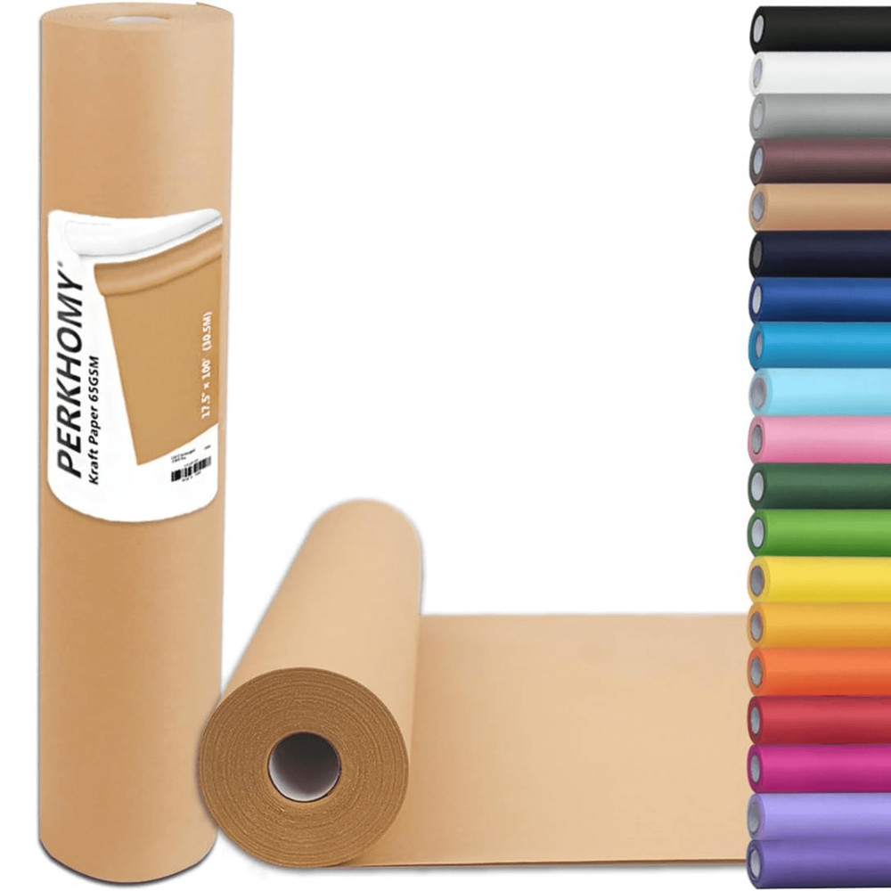 17.5″ x 1200” Brown Kraft Paper 50 lb Basis Thick Roll Packaging Shipping NEW**