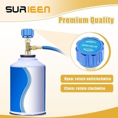 Refrigerant Can Tap R134A Self‑Sealing & Puncture Valve + Tank Adapter Kit Bl
