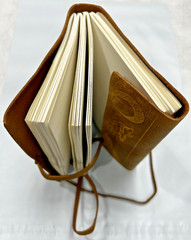 Handmade Genuine Leather Bound Journal Notebook Howling Wolf Matt Paper 110-Page