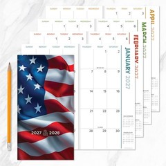2027-2028 Flag Small Monthly Pocket Planner