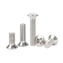 M1.6-M10 Phillips Oval Head Machine Screws Stainless Steel Countersunk All Sizes