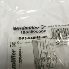 Weidmuller 1963600000 Modular Connector IE-PS-RJ45-FH-BK