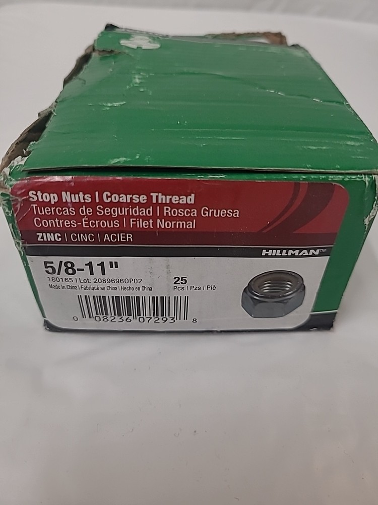 Hillman 5/8 In. 11 tpi Steel Course Thread Nylon Insert Lock Nut (25 Ct.) 180165