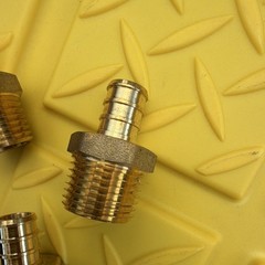 Brass Straight Hose Barb-to-NPT Male-to-Male Fittings, Set of 8
