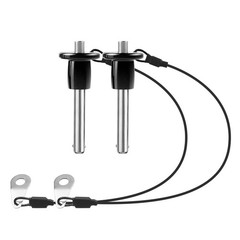 2 Pack Quick Release Pin 0.24 Inch 6mm, Stainless Steel Ball Lock Round Handle
