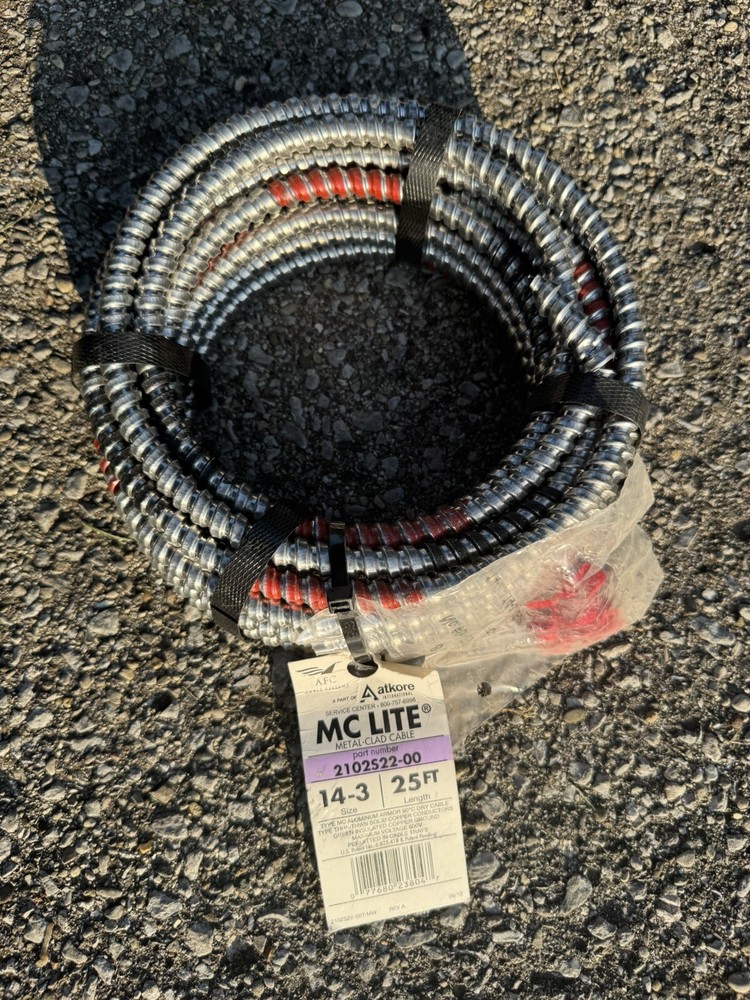 25′ 14/3 Metal Clad Wire, 2102S22