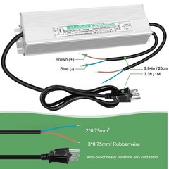 High PF 24V 400W LED Driver Power Supply, 90-170V AC to 24V DC Converter, IP6…