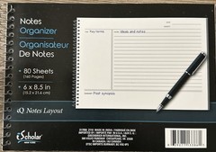 iQ Notes Organizer Tablet – Spiral Bound – 80 Sheets – 6 x 8.5 Inches (2 pack)