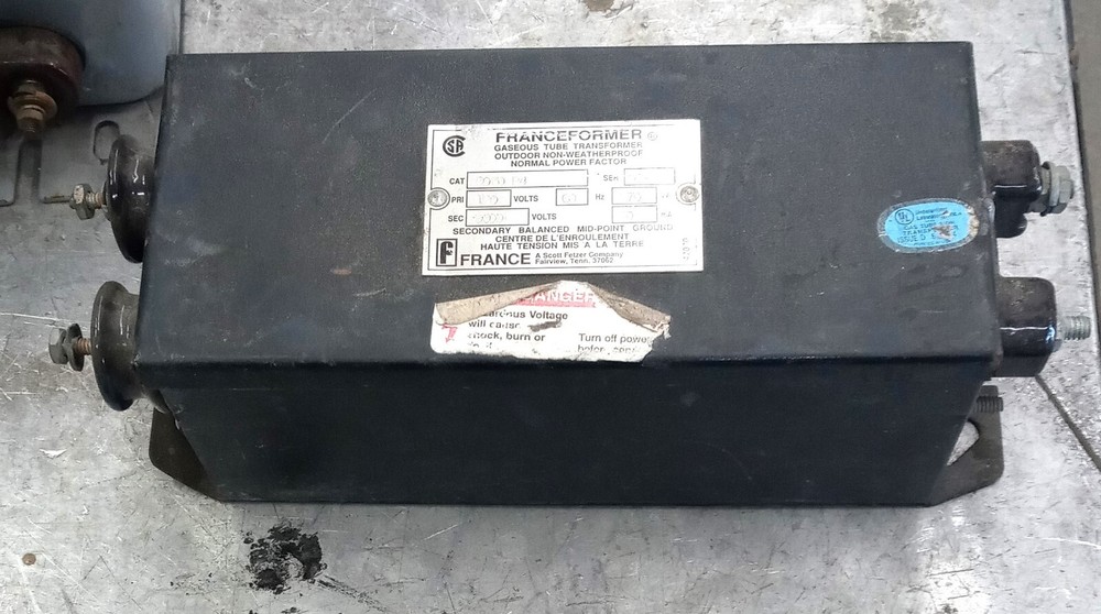 Franceformer 7.5kv at 30ma – Neon Gaseous Tube Transformer – Used