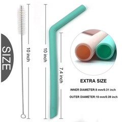 Senneny Set of 6 Silicone 8mm diameter, Blue, Gray, White, Pink, Teal, Purple