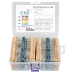 2600 Pcs 130 Values 1/4W 0.25W 1 ohm- 3M ohm Resistors Kit Assortment Set 1%