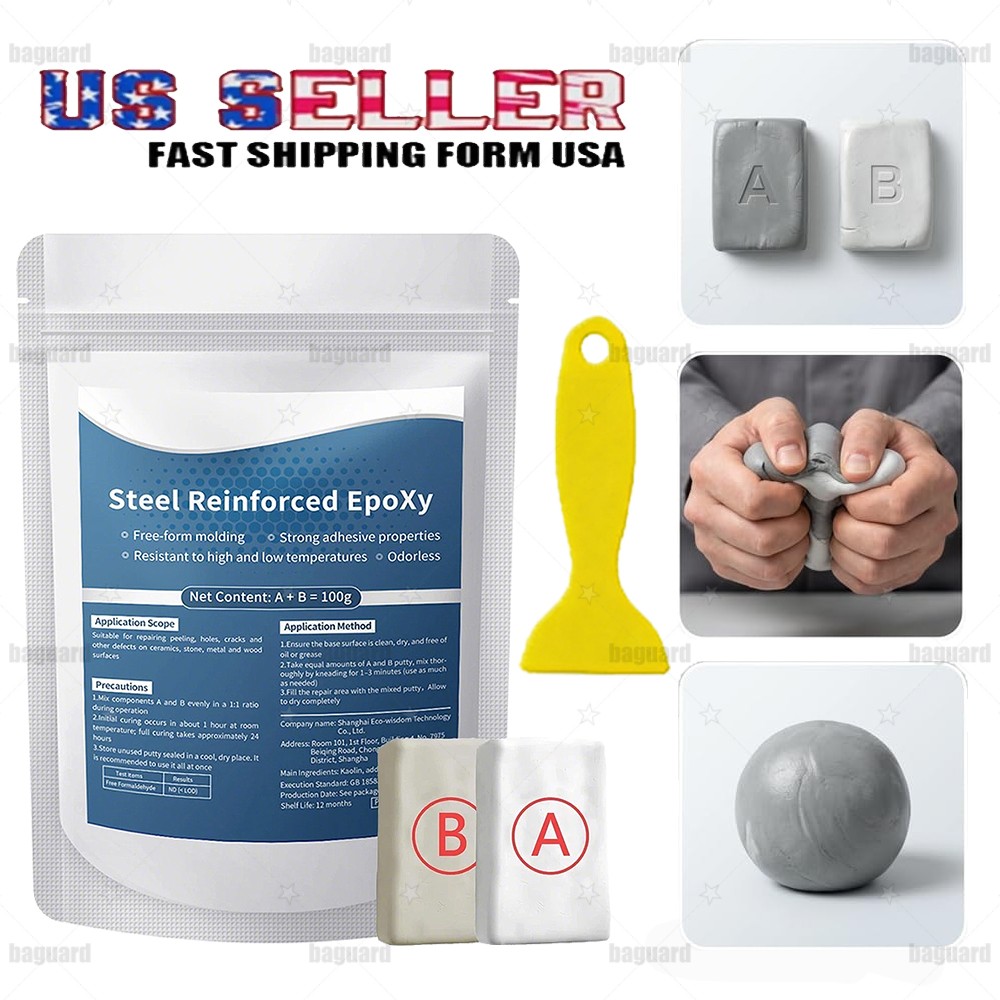 Steel Reinforced Epoxy Putty-Epoxy Putty Fast Repair Clay,Waterproof Heat-Resist