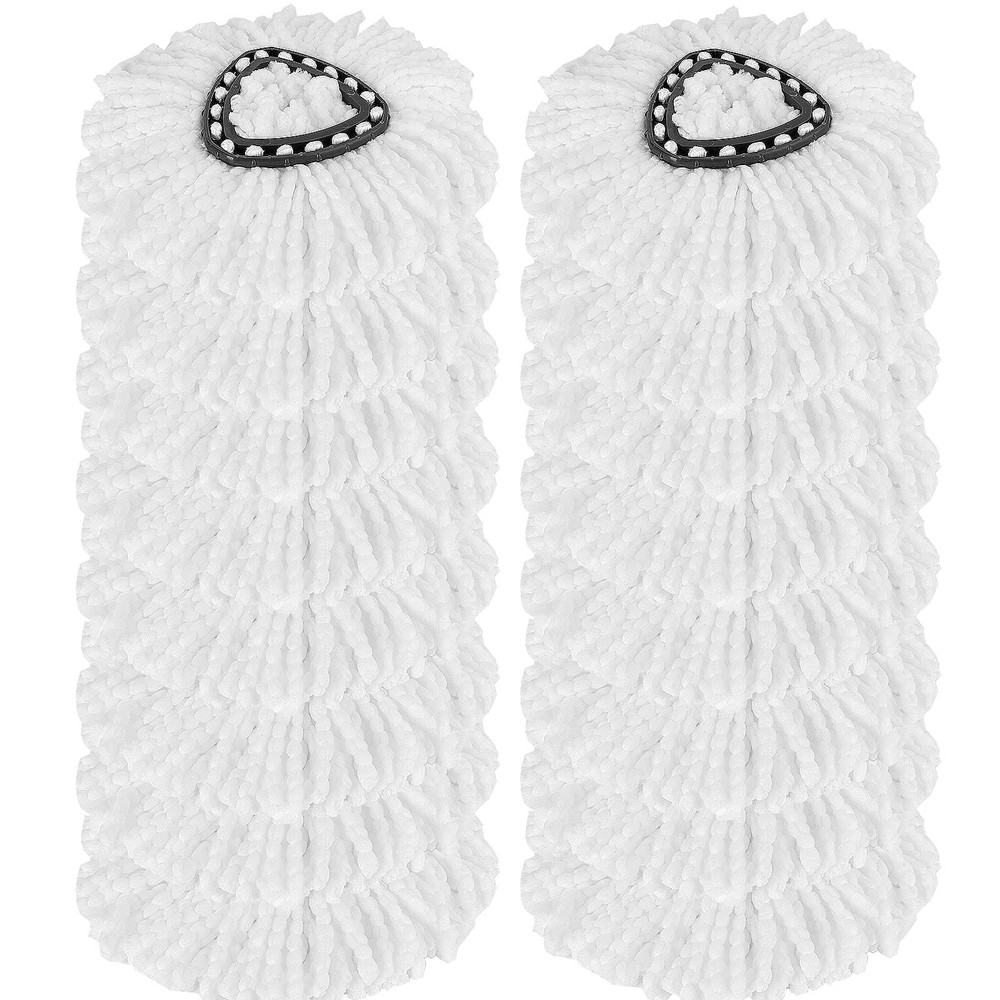 12Pack Spin Mop Heads Replacements – Easy Cleaning Microfiber Refills, 360 De…