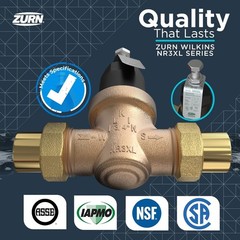 Zurn 34-NR3XLDU 3/4″ Pressure Reducing Valve Double Union FNPT