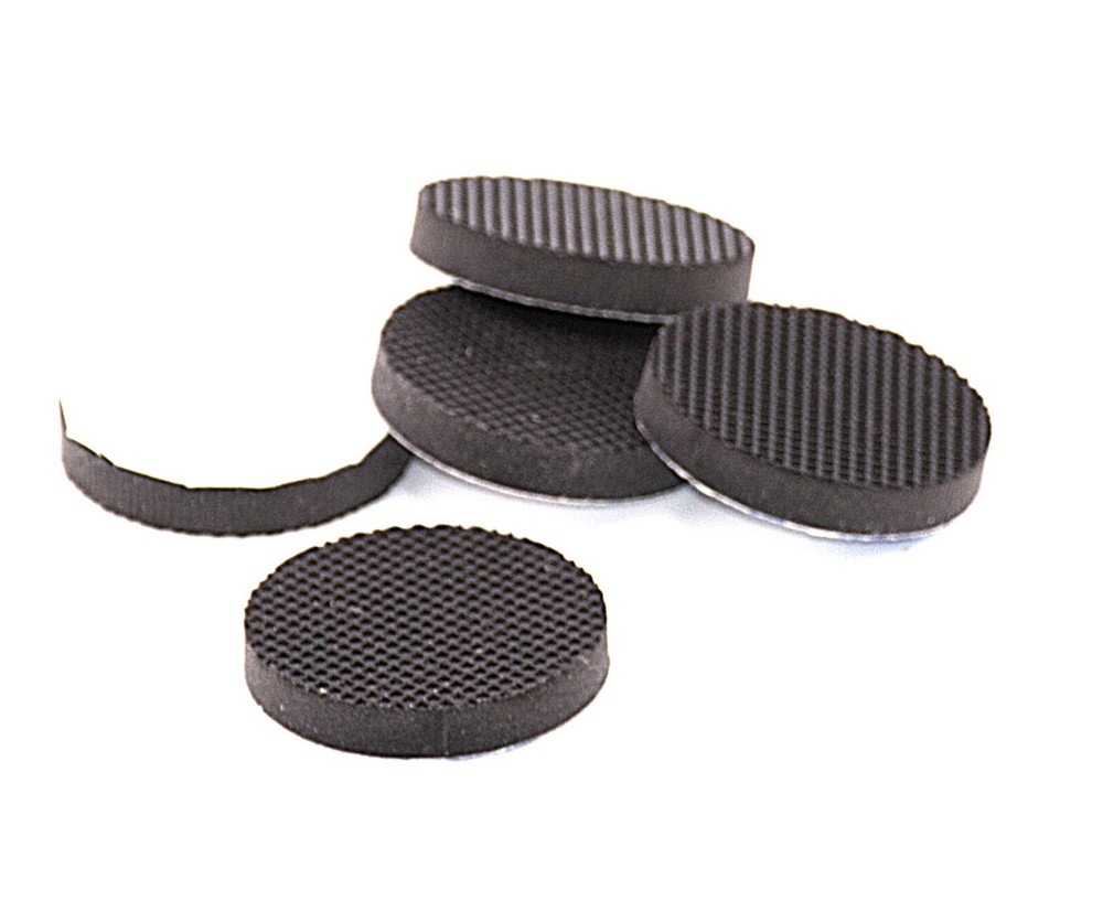 1″ Diameter x 3/16″ Tall Silicone Rubber Feet with 3M Adhesive for Benchtop Use