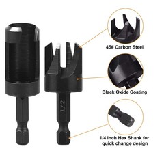New Wood Plug Cutter Drill Bit 1/4 Hex Shank Cutting Tool 1/4″, 5/8″, 3/8″, 1/2″